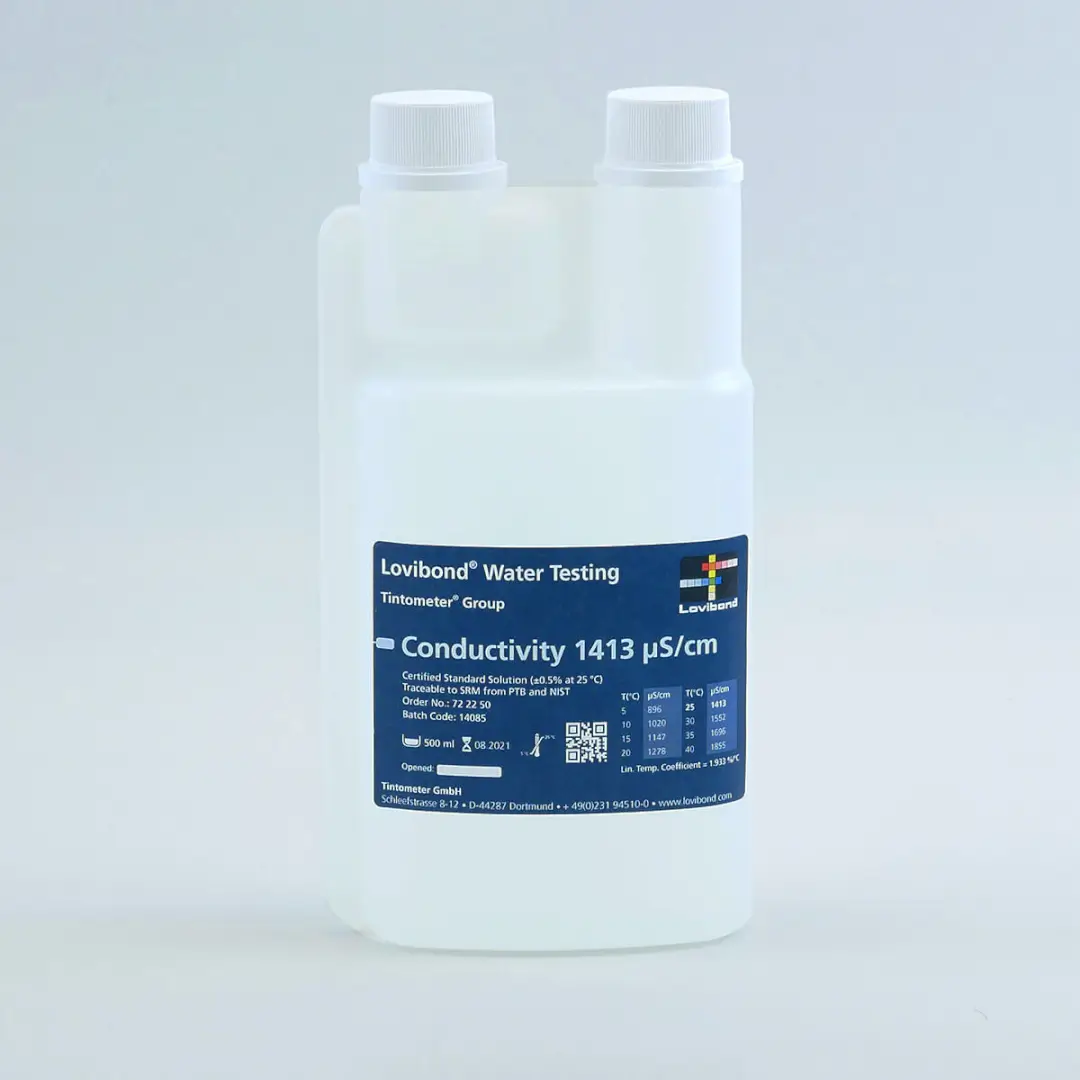 Solución de calibración 1413 μS/cm, 500ml, trazable al NIST 722250