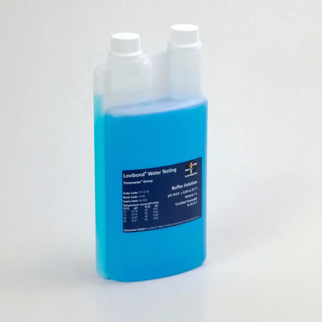 Solución tampón pH 10,01 (25 °C) azul, 1L trazable al NIST 721256