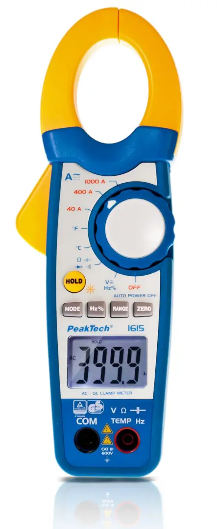 Pinza amperimétrica digital de 3 3/4 dígitos, 1000 A AC/DC P1615